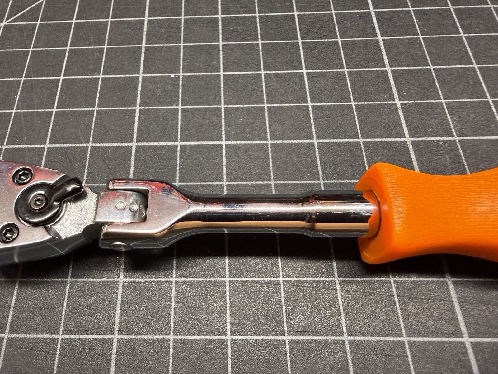 Proto USA Spinflex Flex Head 4750 1/4 Dr. Ratchet Hi-Viz Orange Hard Handle, NOS
