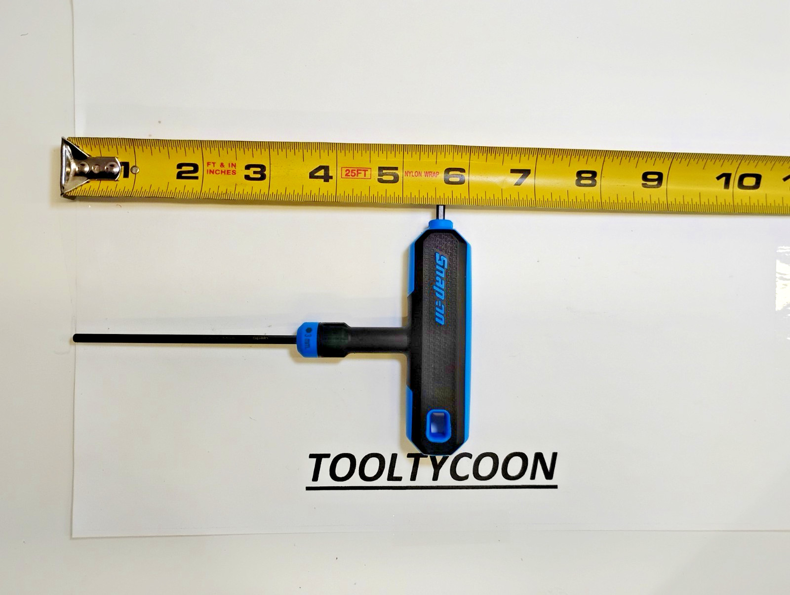 Snap-on Tools NEW 3mm METRIC Soft Grip T-Shaped Combo Hex Wrench AWSGM3A
