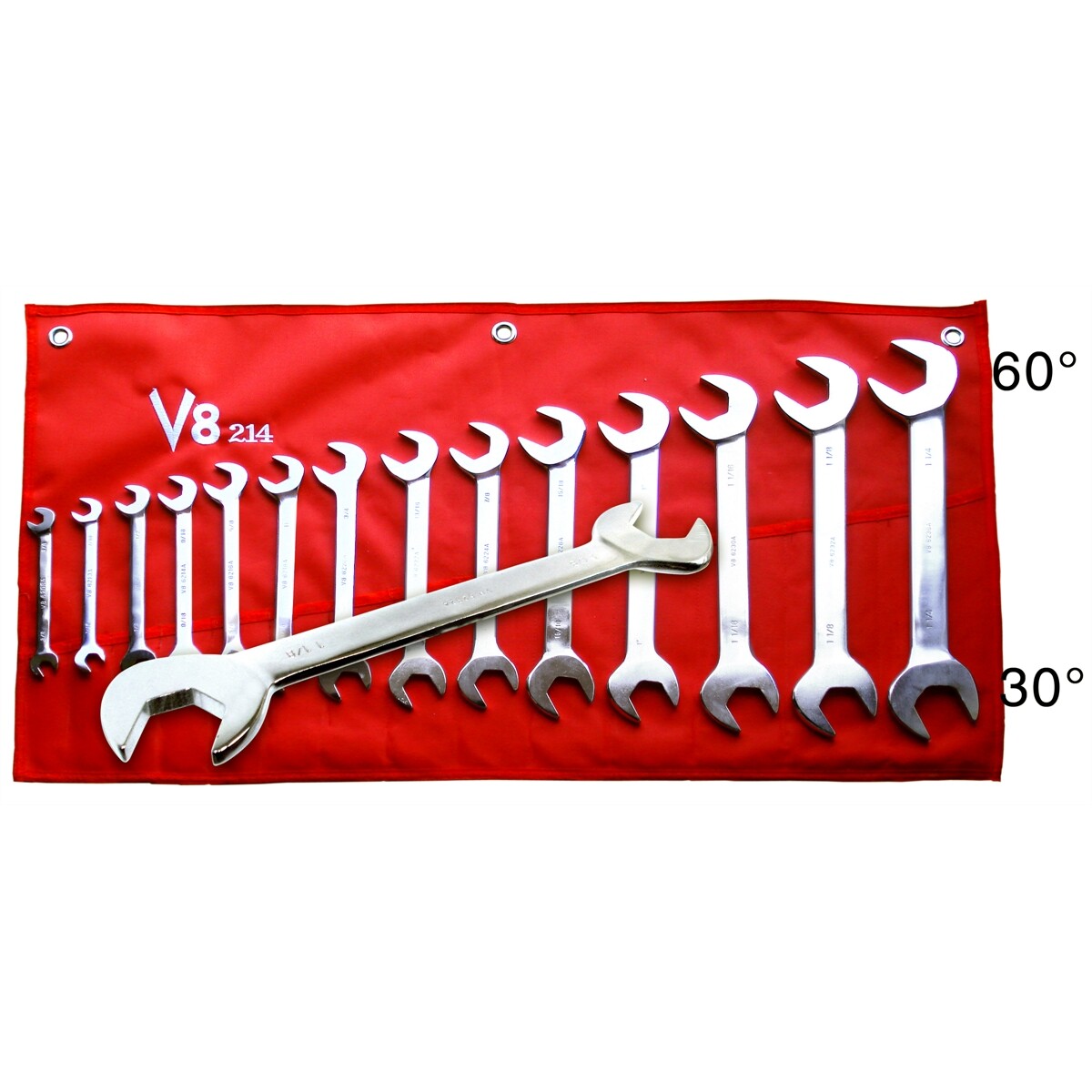 V8 Tools VT214 14 Piece SAE Angle Head Combo Wrench Tool Set New Free Shipping