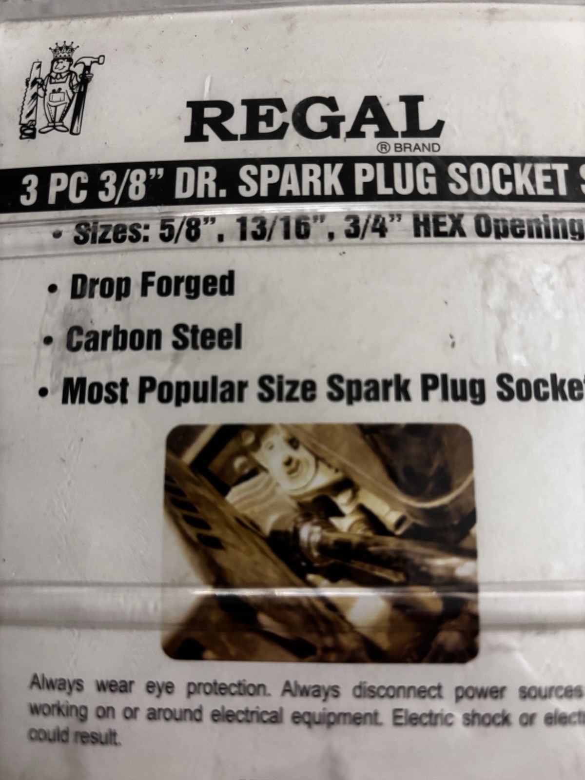 Regal Tool 3 Pc Spark Plug Socket Set 3/8” Drive