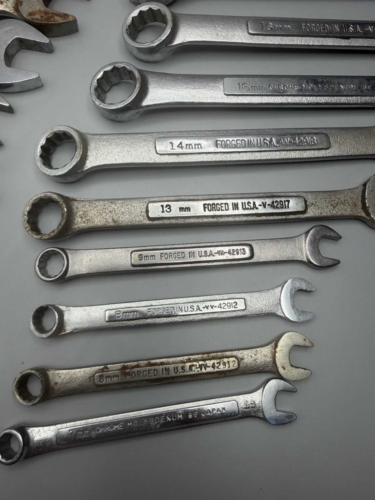 Lot of 23 ~ VTG Craftsman Combination Wrenches SAE & Metric Double Open, Midget