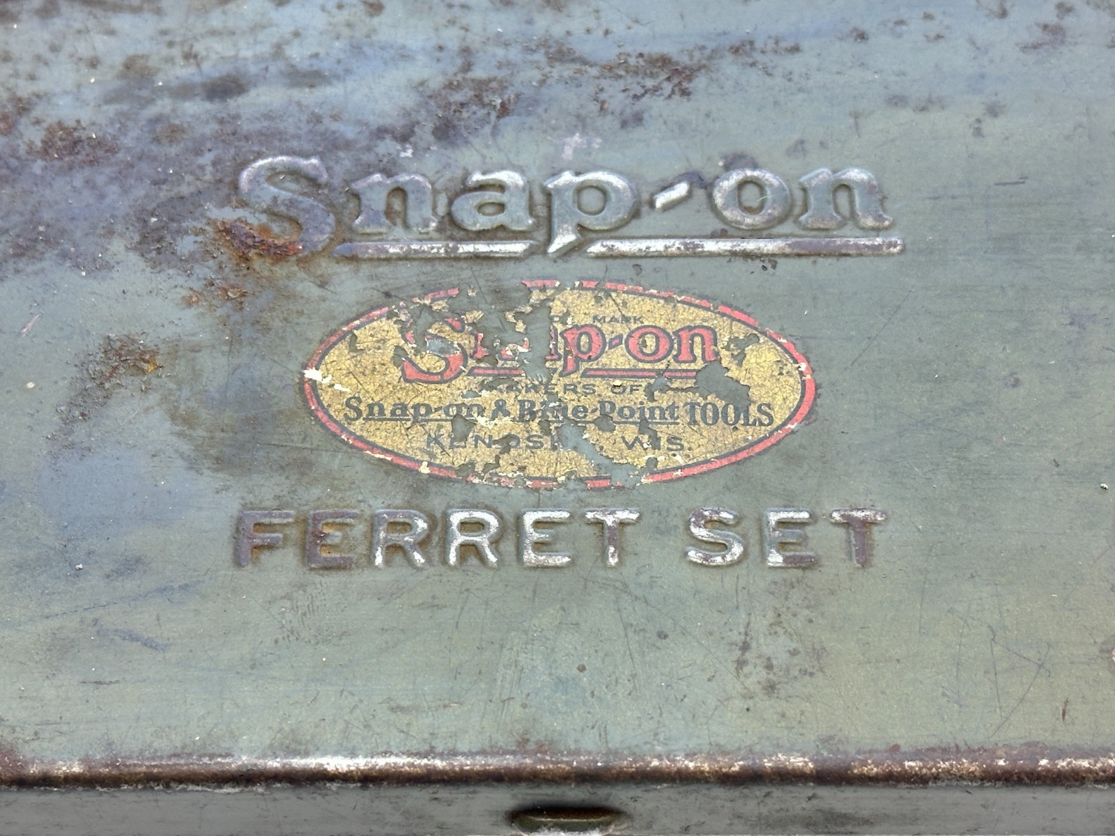 Snap On Tools USA (Kenosha WI) RARE Ferret Set Tool Box Case, Vintage Original