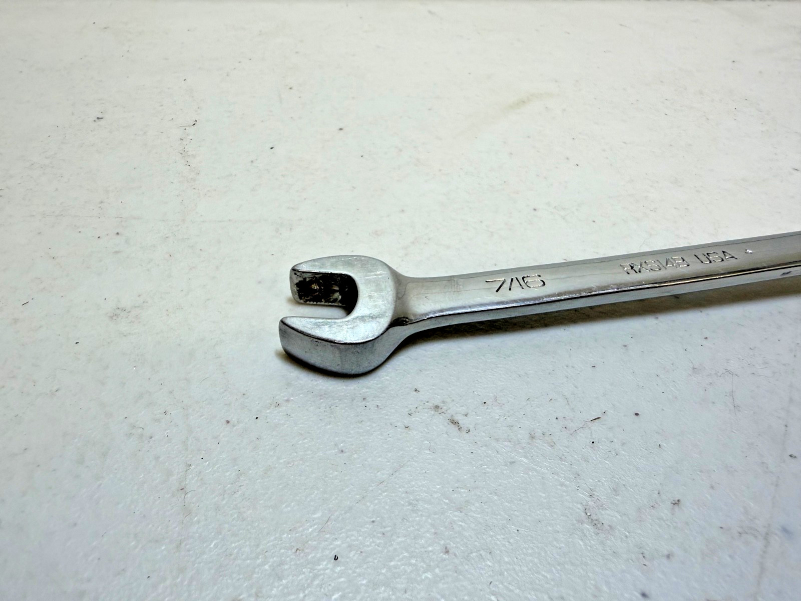 Snap On RXS14B SAE 7/16 Open End / Flare Nut Wrench Used Free Shipping