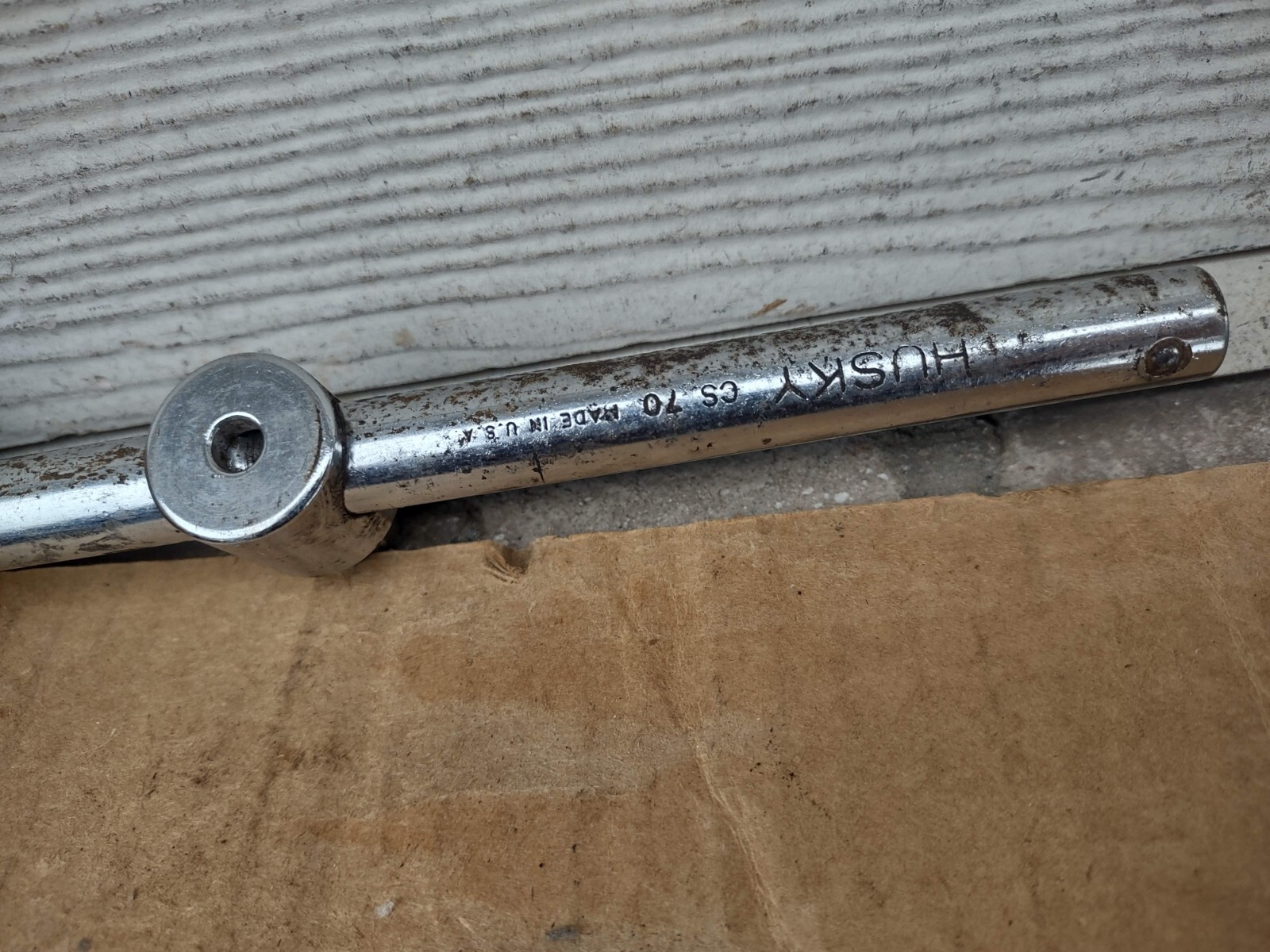 Vintage Husky Set CS43 Ratchet + CS70 Breaker T Bar USA 9″ Long Sliding Head VG