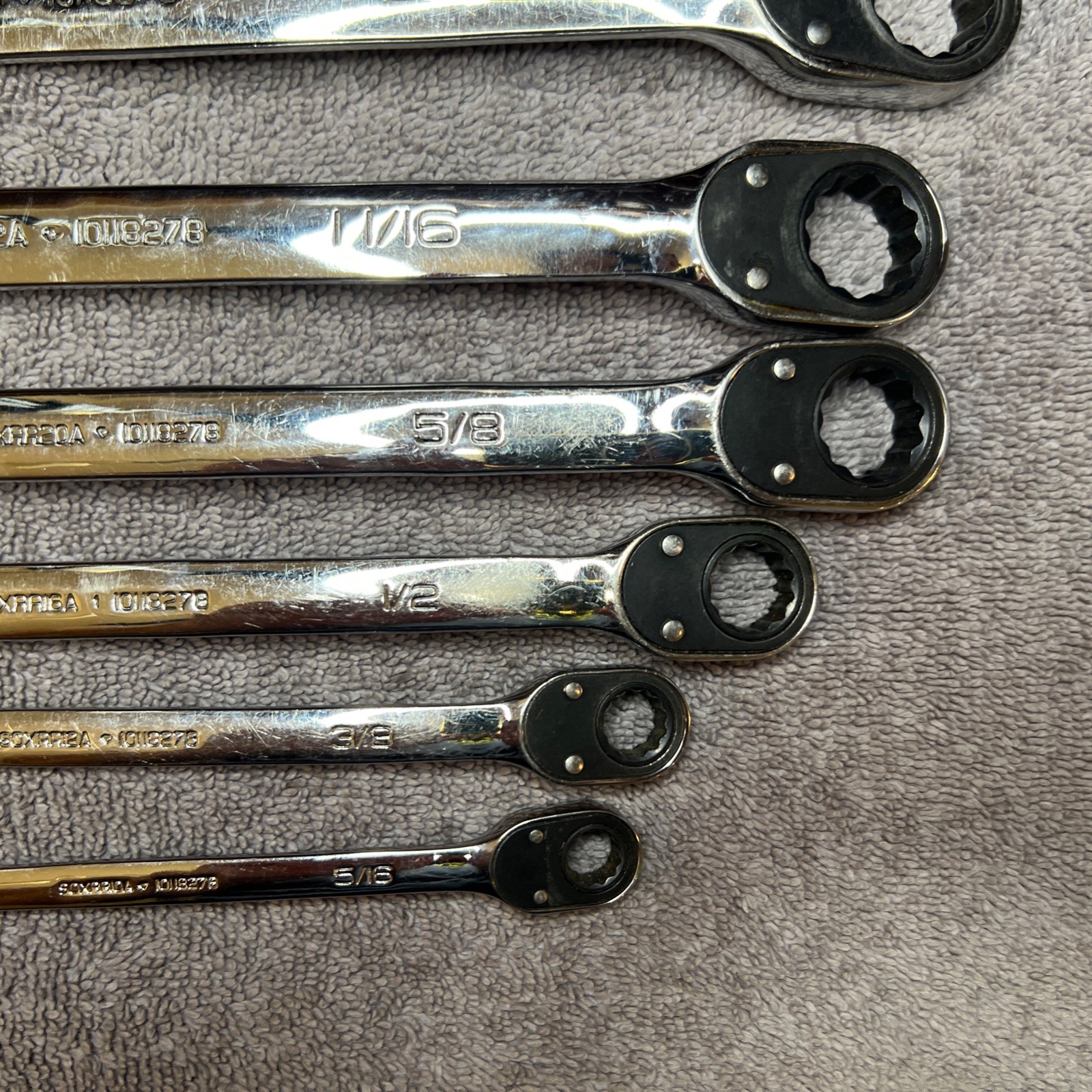 Snap On SAE Flank Drive Plus Reversible Ratcheting Combo Wrench Set (5/16-3/4″)