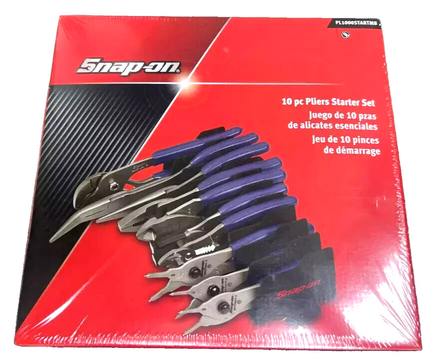 New Snap-on™ PL1000STARTMB 10pc Pliers Starter Set Needle Nose Cutters Crimper