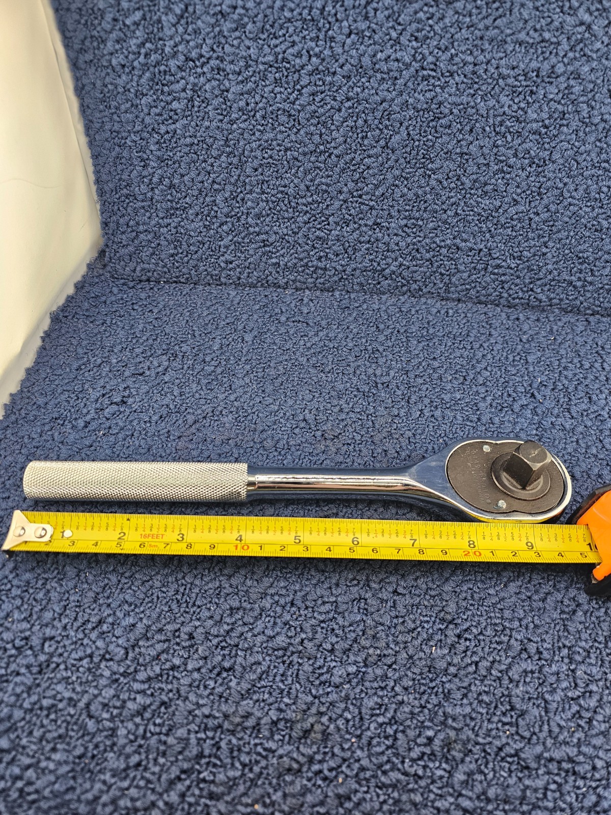 Proto 5449: 1/2 in Drive 10 in. Long Pear Head Standard Ratchet, Chrome Polished