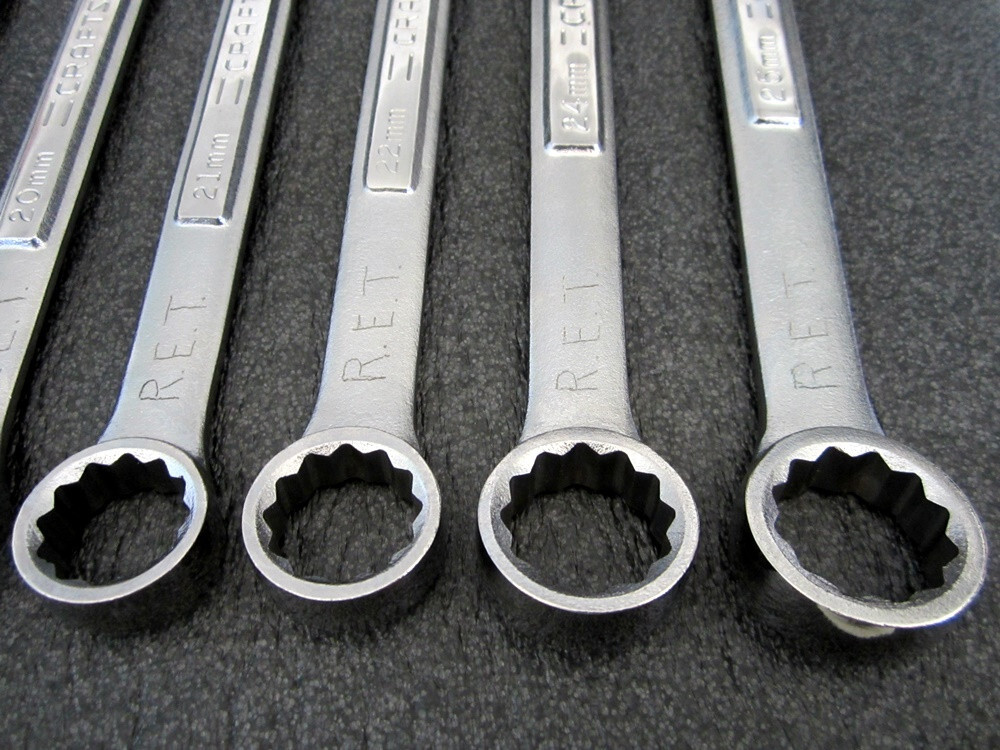 Vintage Craftsman 15pc Metric Combination Wrench Set 9mm to 25mm Made in USA