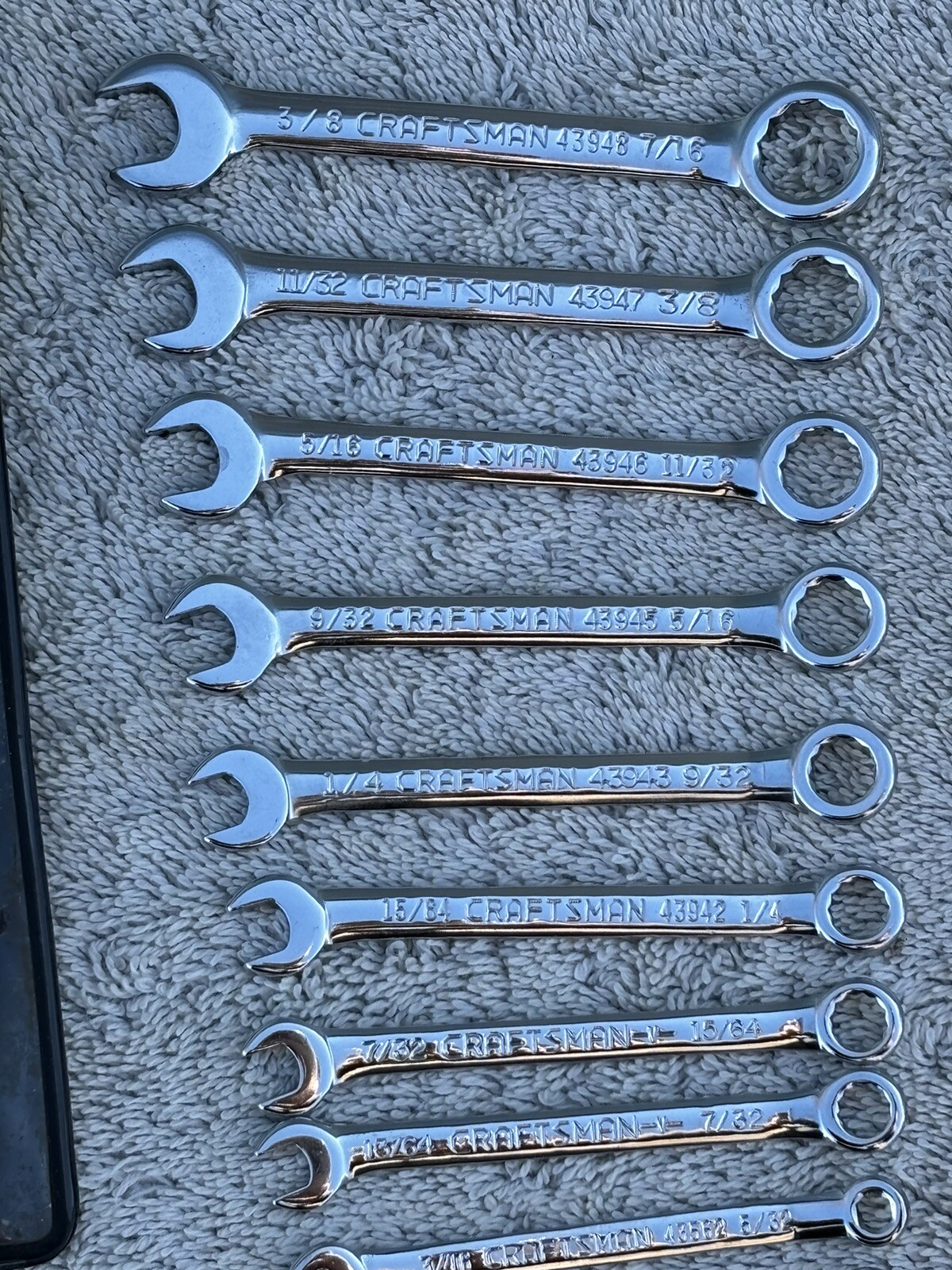 Vintage Craftsman Open End Ignition Wrench Set 9-4306 & 43441 Combination 20 Pcs