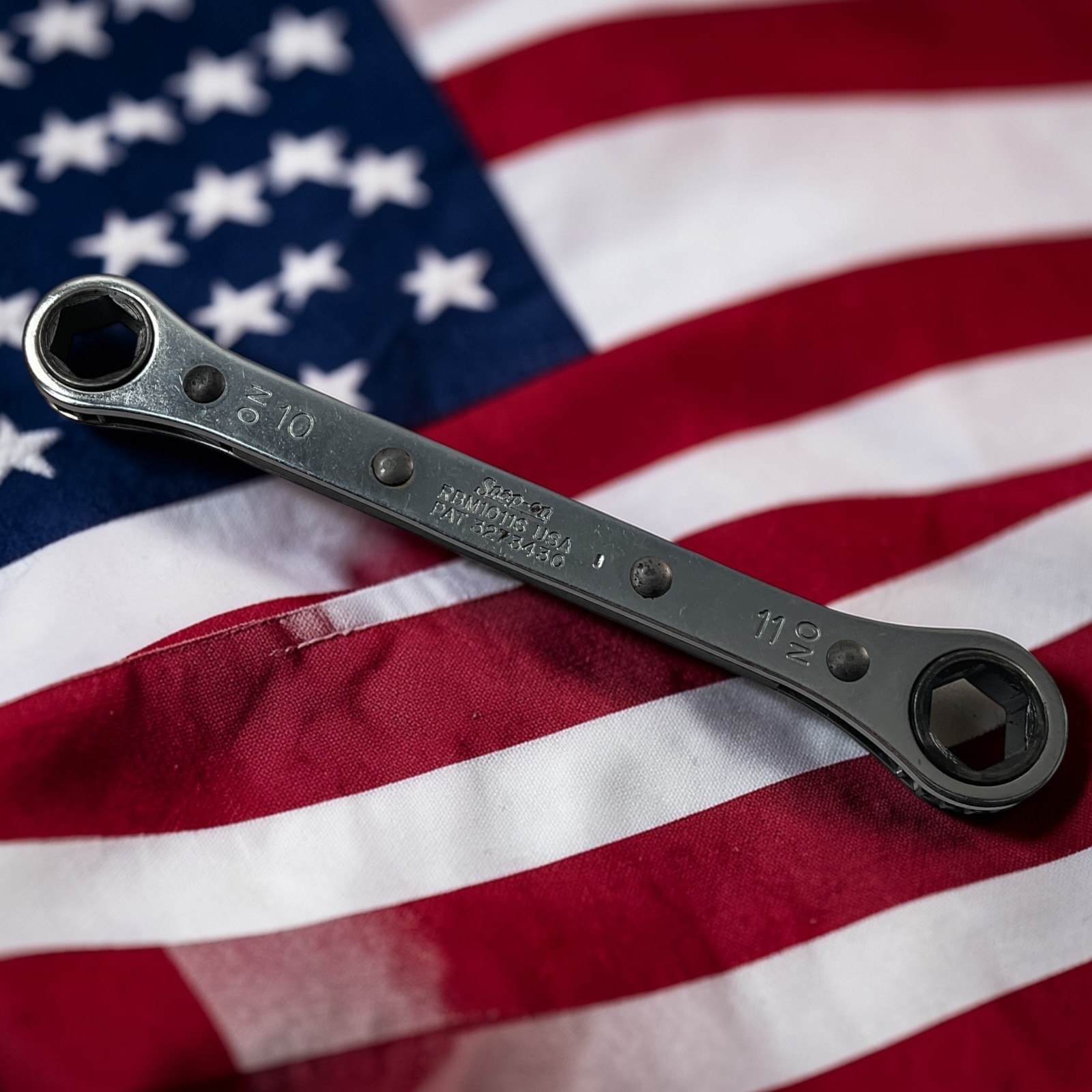 Snap-On Ratcheting Box Wrench 10mm 11mm RBM1011S 6 Pt As Pictured Mechanic Tool