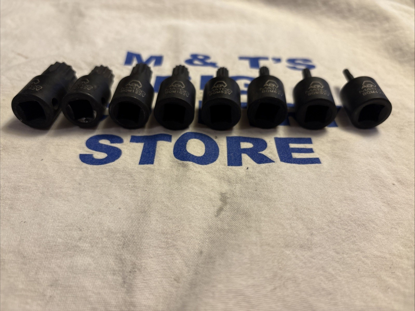 Matco 3/8″ Drive 8pc Impact Triple Square Bit Set M4-M16 w/ Rail BQM