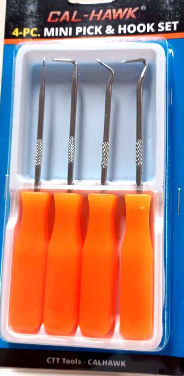 4pc Mini Pick and Hook set O ring Seal Gasket Remover Puller Extractor Hand Tool