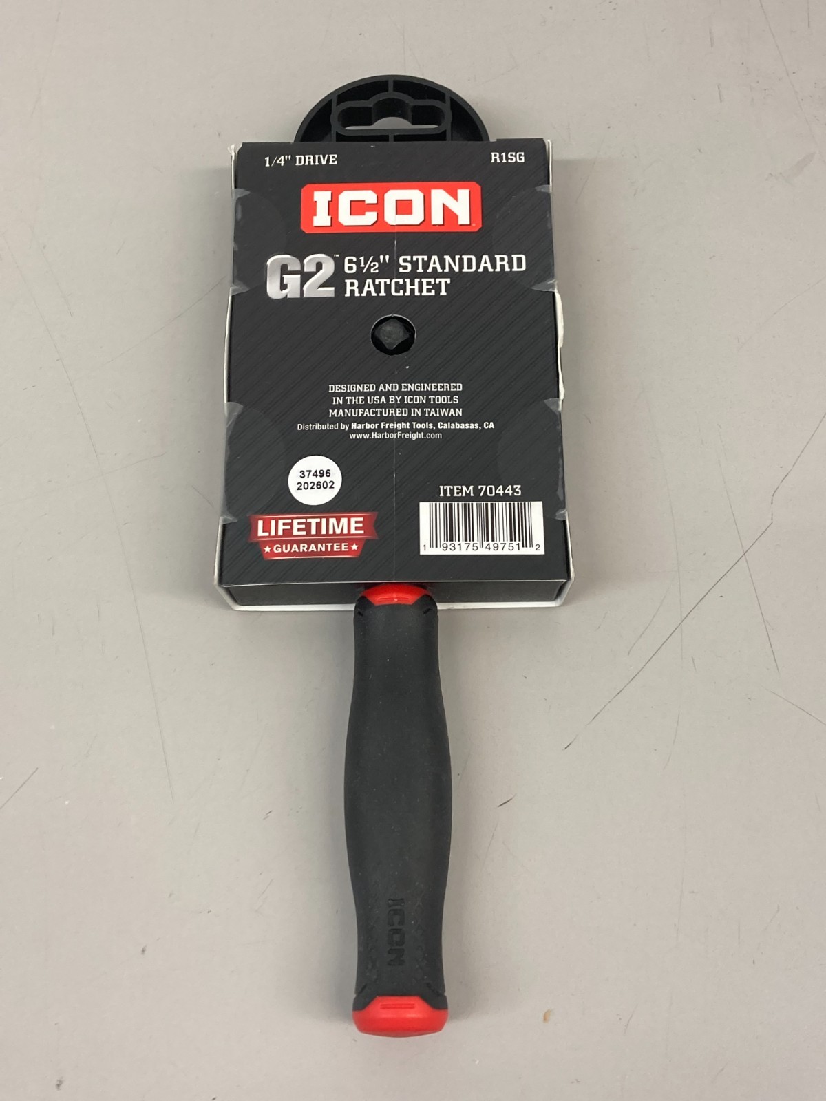 ICON G2 1/4 in. Drive, 6-1/2 in. Standard Ratchet with Comfort Grip