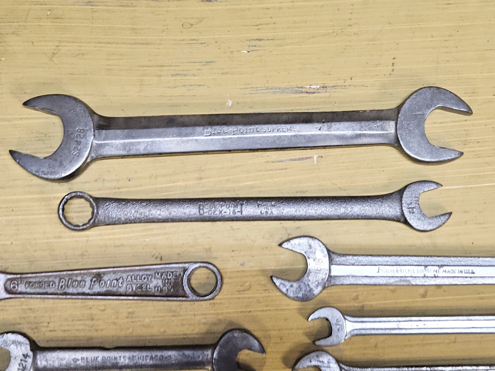VINTAGE BLUE-POINT 16PC SAE OPEN END/COMBINATION WRENCH SET