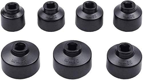 Oil Filter Socket Set Includes 24mm,27mm,29mm,30mm,32mm,36mm,38mm. 7-Piece