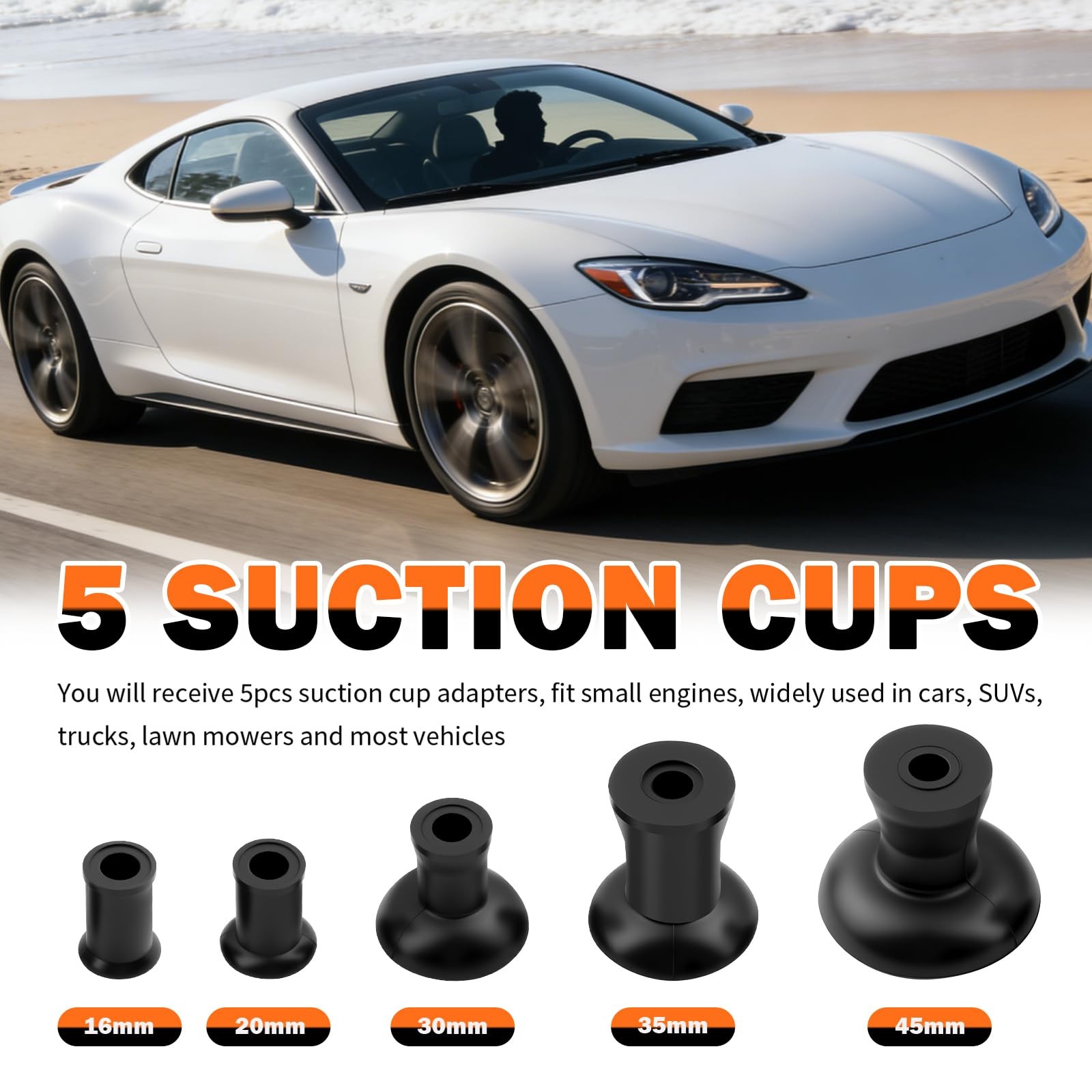 Valve Lapping Tool Kit 10001250 RPM Grinding Tool 5 Suction Cups Auto Repair