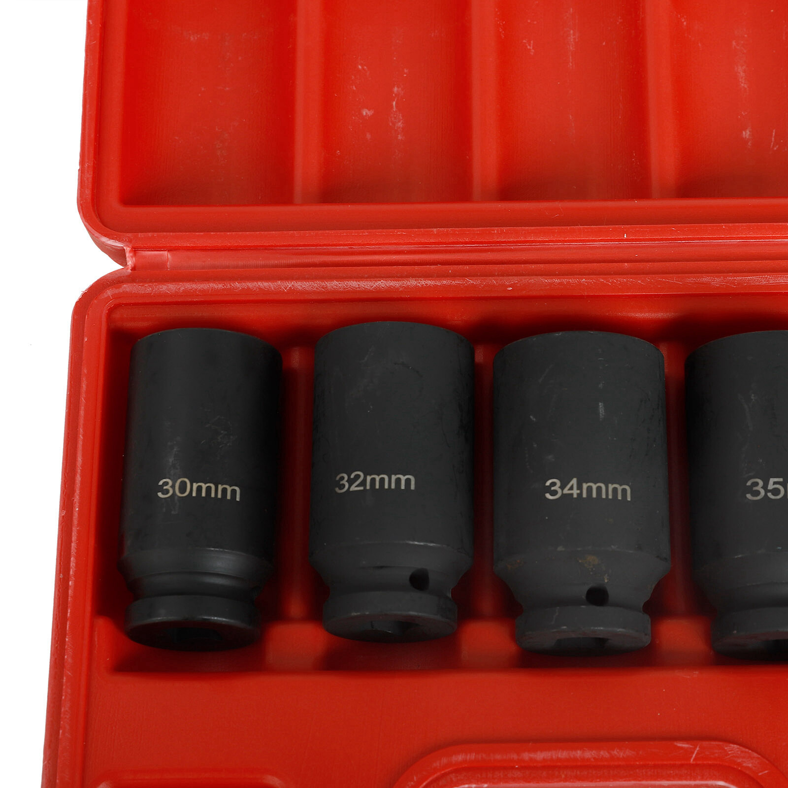 5pcs 12 Point Metric 1/2» Deep Spindle Axle Nut Socket Set 30 32 34 35 36mm