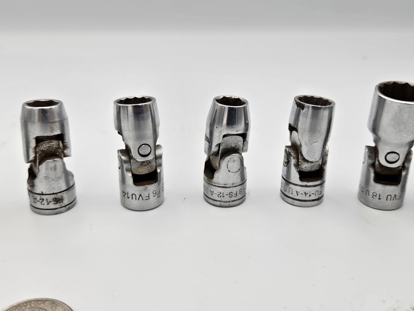 Snap-on 3/8″ Drive 8 Piece Swivel Mixed Socket Set 4 12pt, 3 6pt, 1 3/8″ to 3/8″