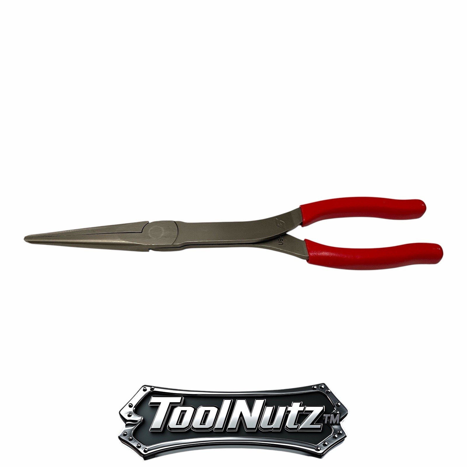 Snap-on Tools NEW 911ACF 11″in. RED Soft Grip Rounded Jaw Needle Nose Pliers USA