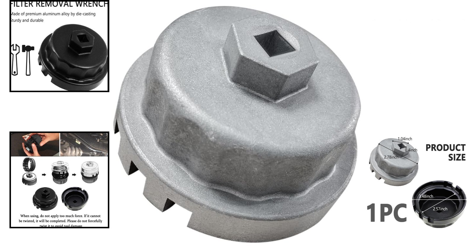 Heavy Duty 64mm Oil Filter Wrench – Compatible with Toyota & Lexus Models