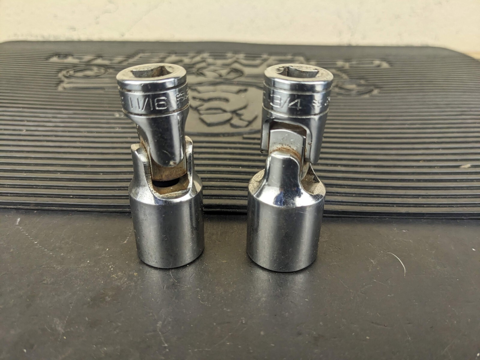 #bd209 Snap-on 3/8 Drive Deep Swivel Sockets SAE 3/4″ 11/16″ FSU22 FSU24