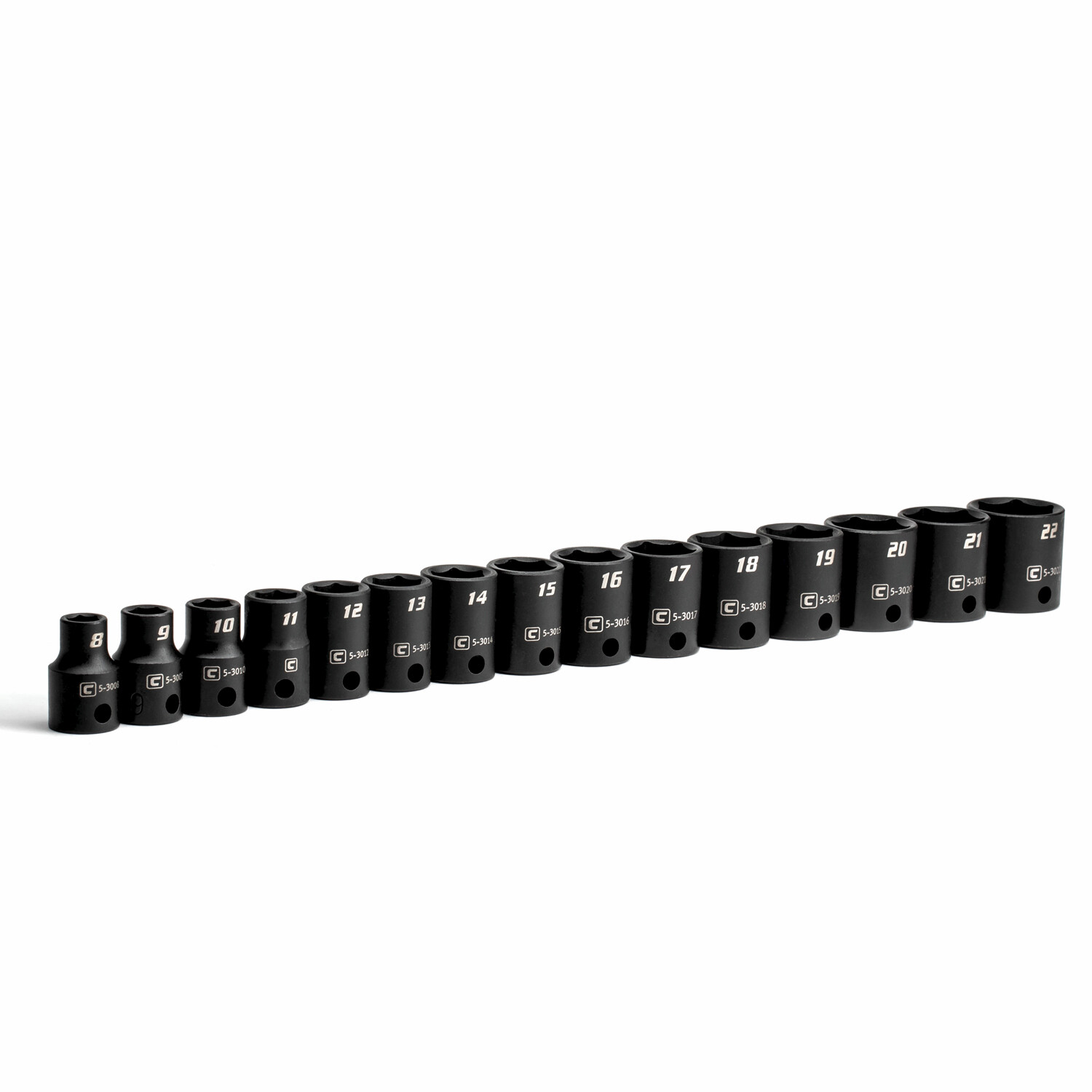 Capri Tools 3/8 in. Drive Shallow Impact Socket Set, Metric, 15-Piece