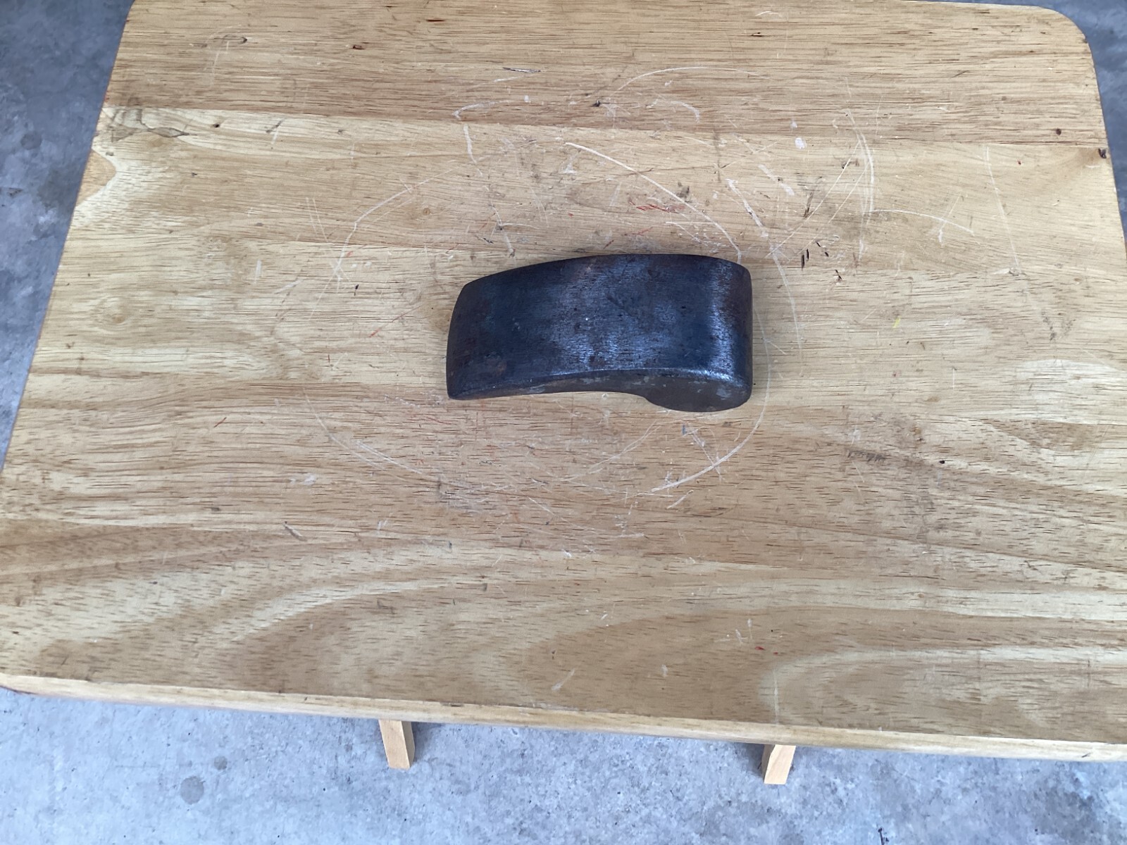 Vtg Car Auto Body Repair Anvil Iron Dolly Tool 3 lb