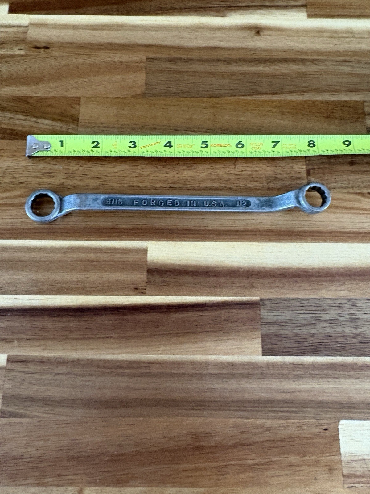 Offset Double Box Wrench, 1/2″ X 9/16″ 12Pt Forged In USA