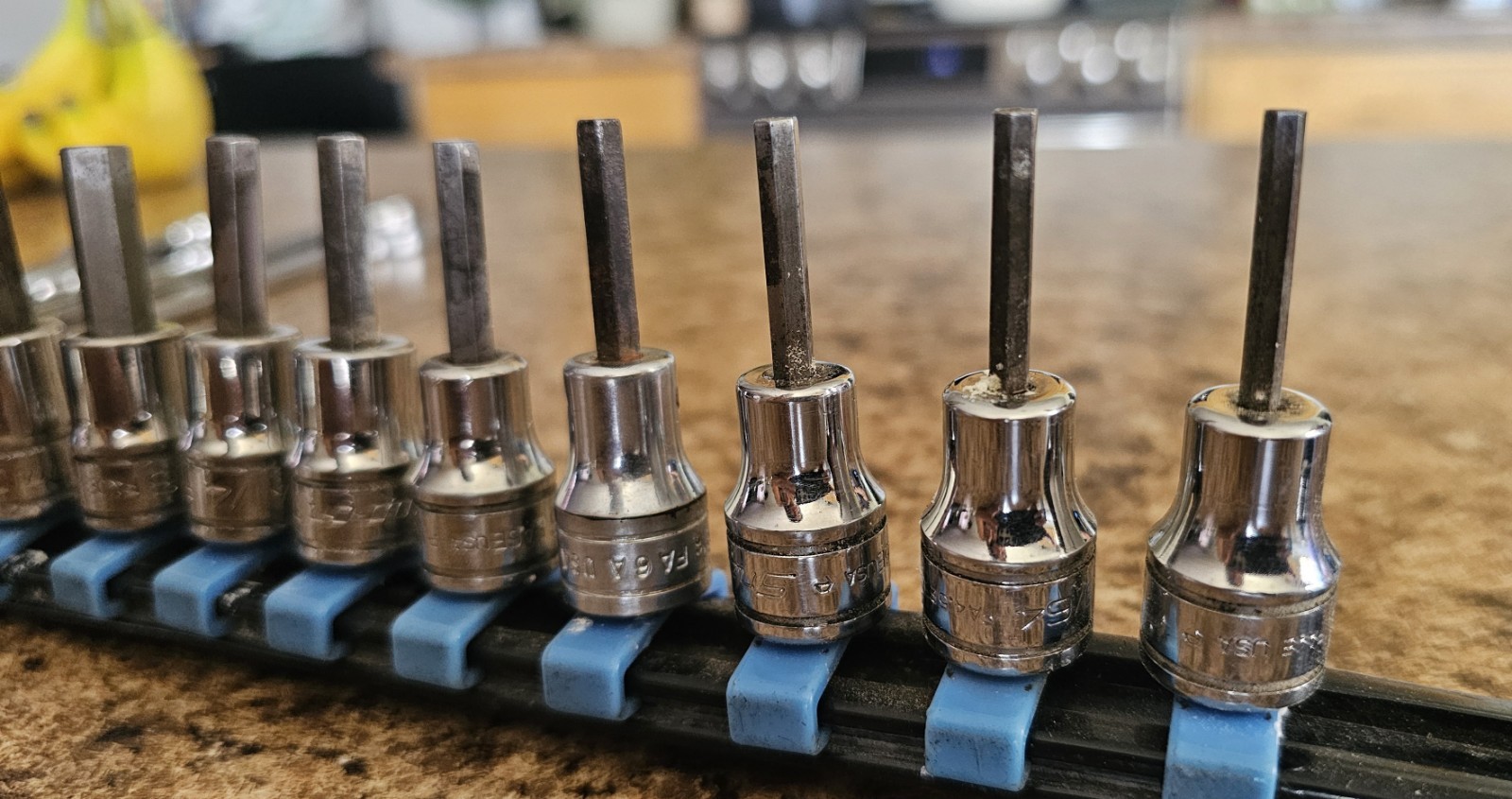 Snap-On 9 pc 3/8″ DRIVE HEX/ALLEN SOCKETS