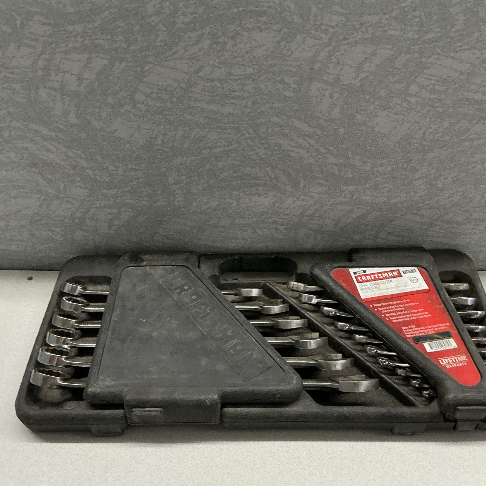 CRAFTSMAN 46935 26 PC 12 Pt. SAE Combination Wrench Set Complete w/Midget Set