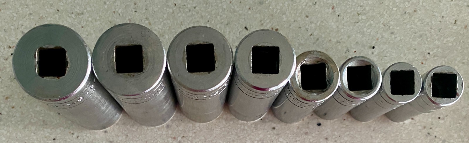 SK Tools Deep Socket Lot 6 Point 8 Pc USA 3/8 7/16 1/2 9/16 11/16 3/4 13/16 5/8