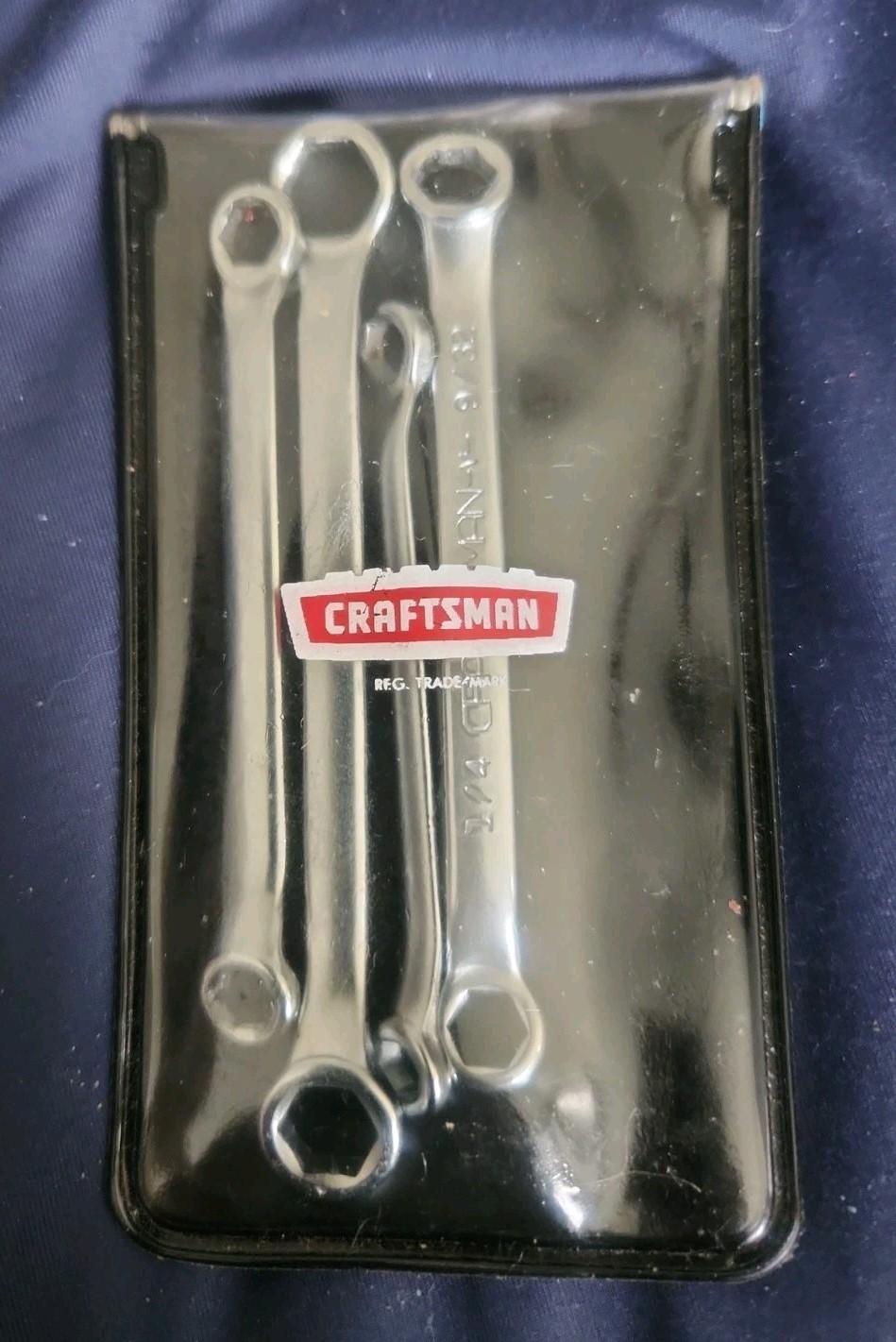 Vintage Sears Craftsman 4pc Midget BoxEnd Wrench Set SAE 4379 Original V Series