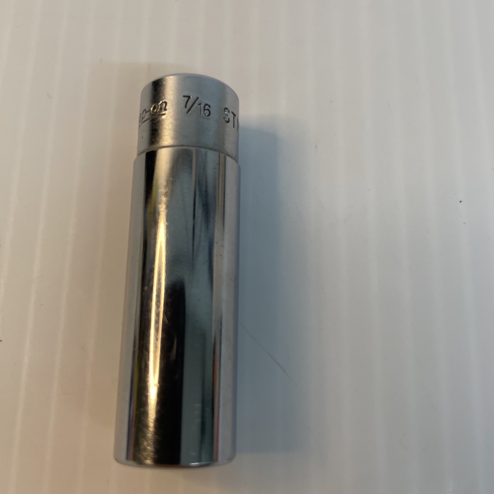 SNAP ON STM14 7/16 DEEP SOCKET 6 POINT 1/4″ DRIVE USA MADE – Pre Owned