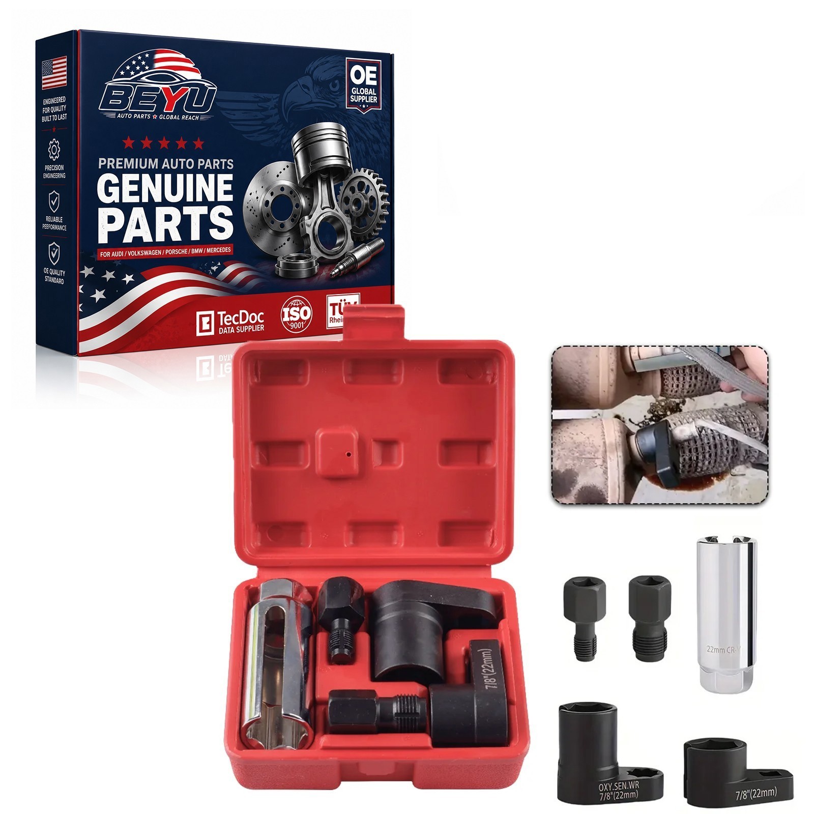 Oxygen Sensor Remover Socket Wrench Kit Oxygen Vacuum Sensor Removal Socket Kit