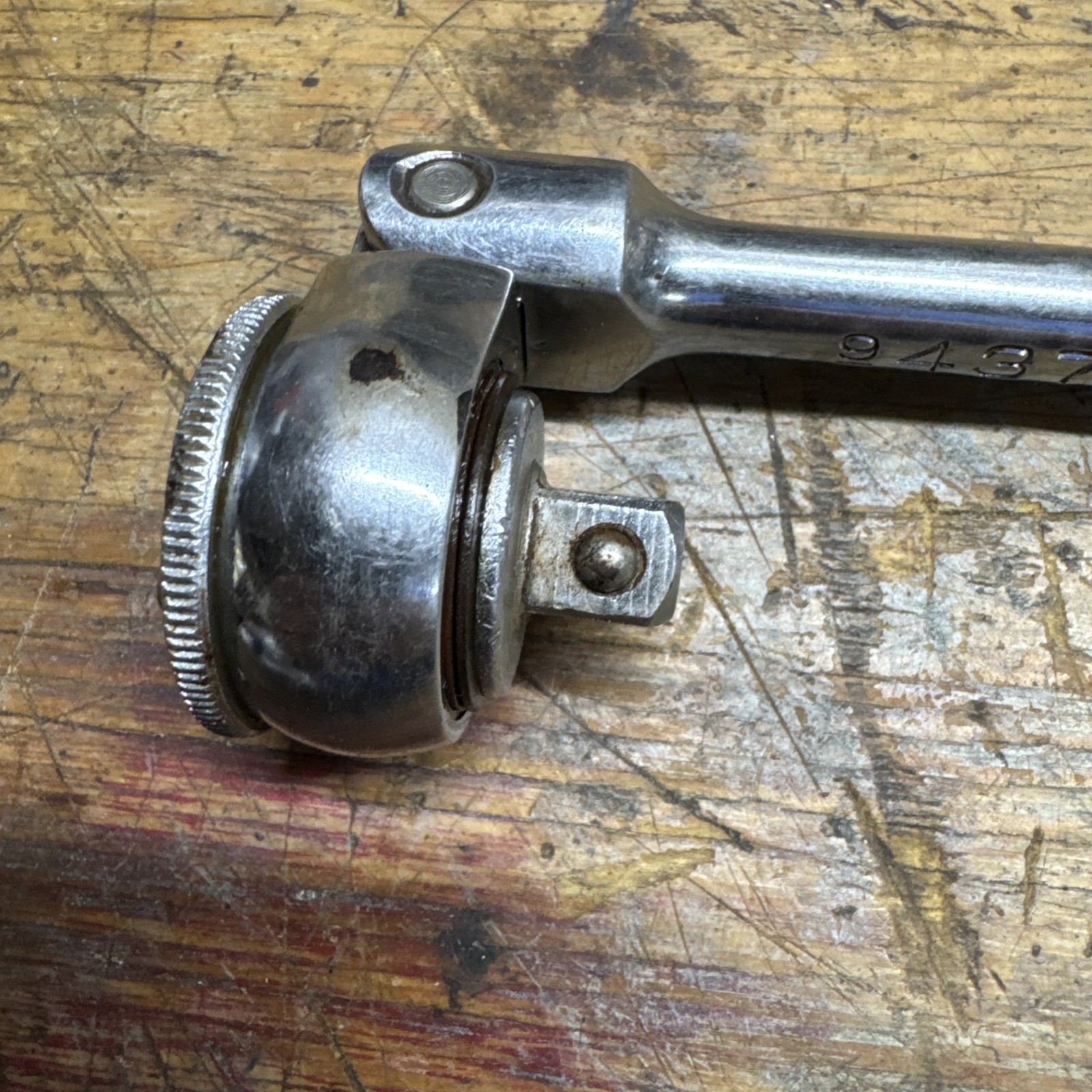 Vintage Craftsman 3/8″ Drive Ratchet Stubby Flex Head Compact Tight Space Short