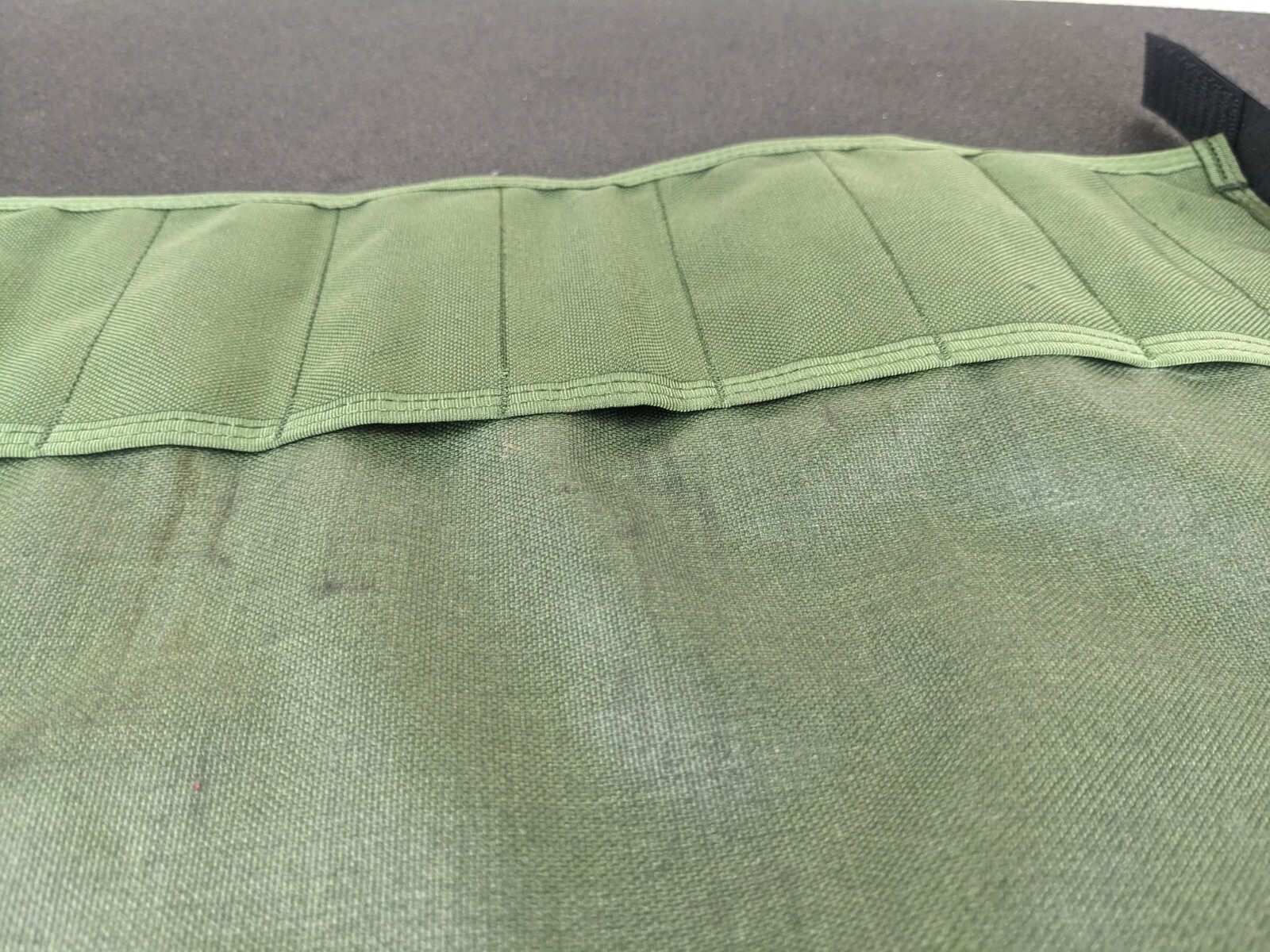 #bk370 NEW Canvas Roll Roll-Up Tool Roll for Punch and Chisels Military Green