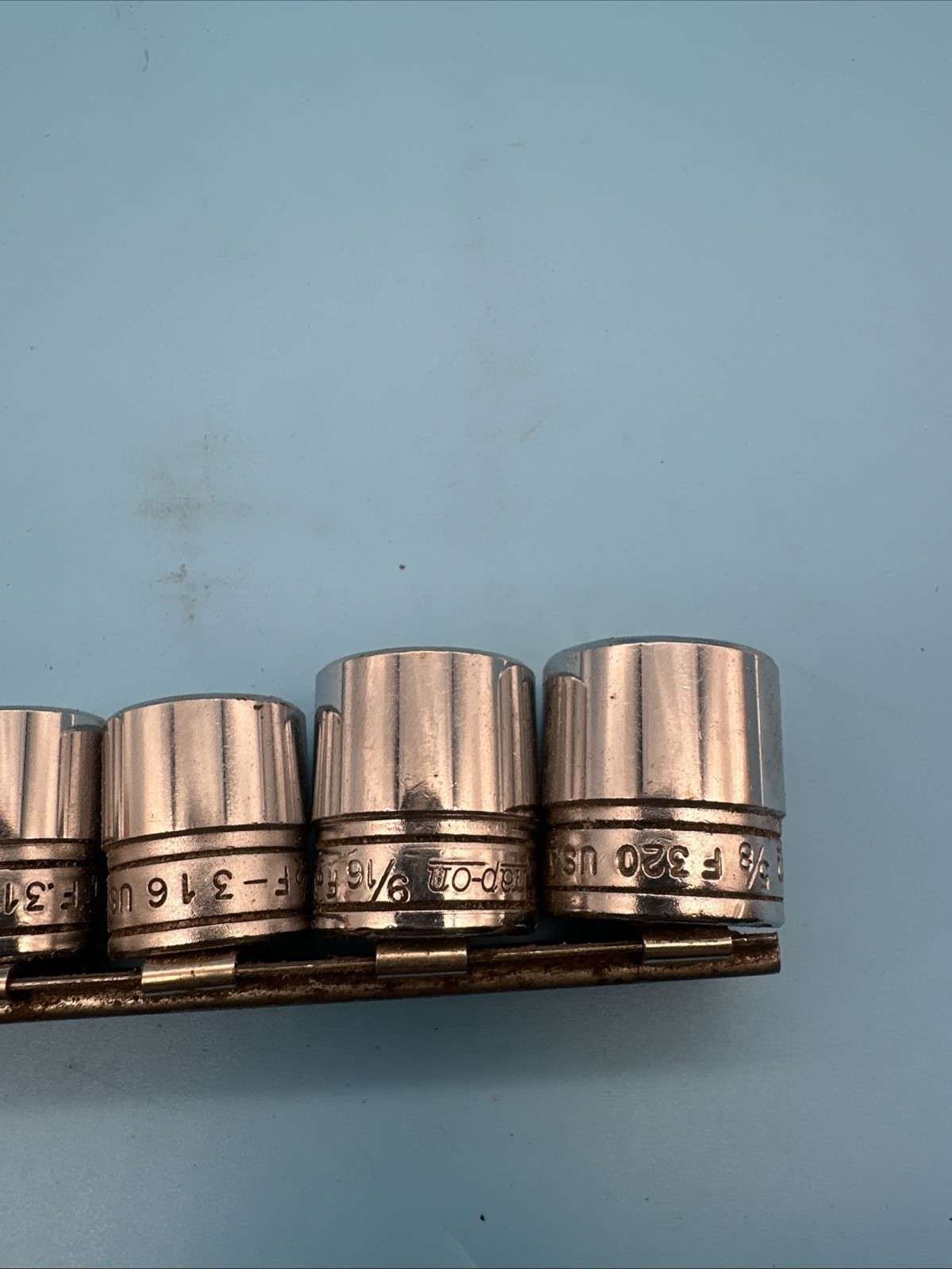 SNAP-ON TOOLS 7 PIECE 3/8 DRIVE SAE 8 POINT DOUBLE SQUARE SOCKET SET 1/4-5/8