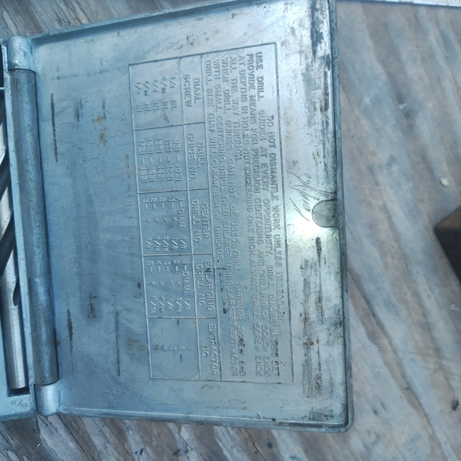 Ridgid No. 10 Screw Extractor Set in Metal Case vintage incomplete
