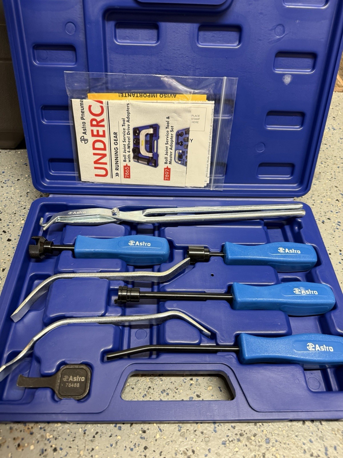 Astro Pneumatic 7848 Ball Joint Service Tool & Adapter Set Complete w/ Case