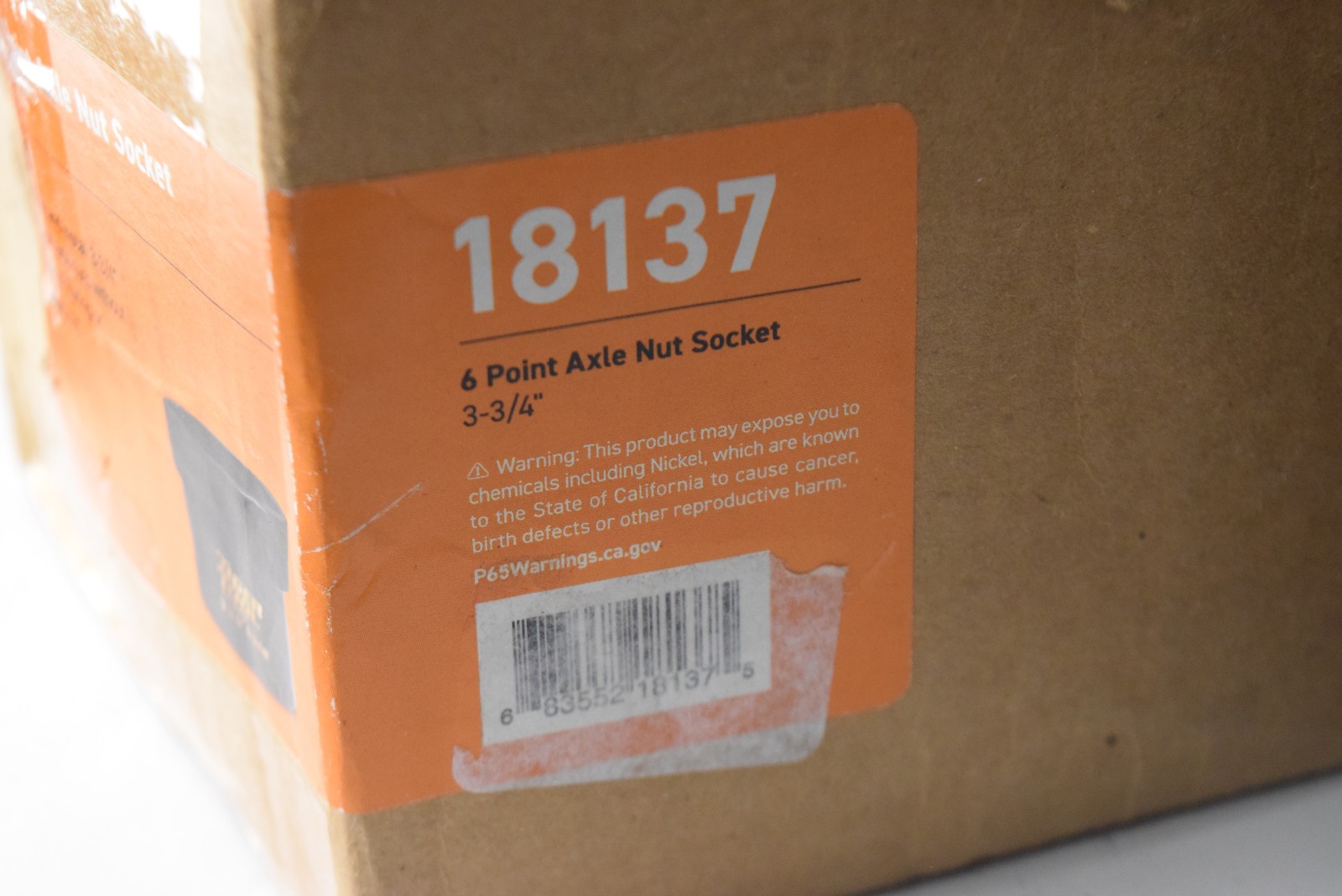 Tiger Tools 18137 3-3/4″ 3.75″ 6pt Impact Axle Nut Socket 3/4″ Drive