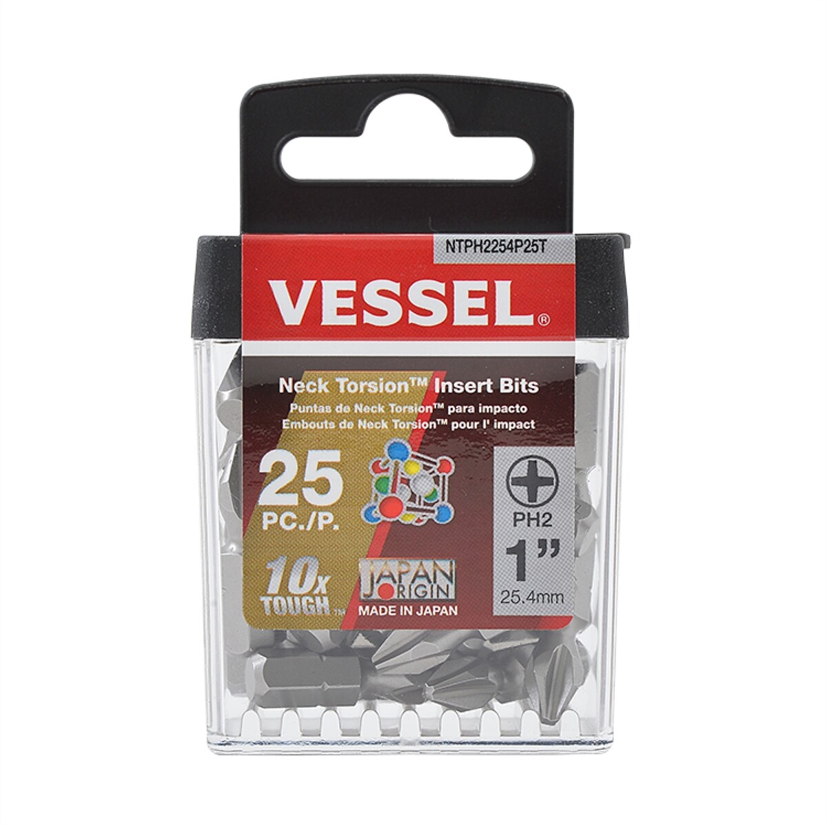 Vessel Neck Torsion Insert Bits Philips Head #2 1″ 25 pack