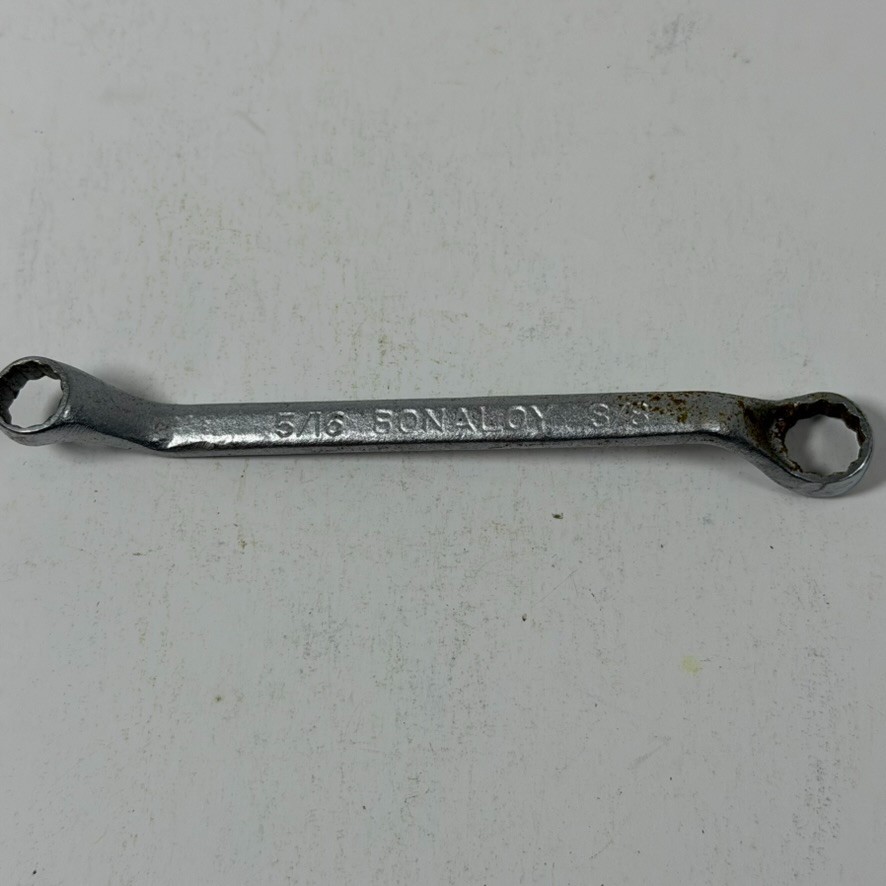 Bonney 2803 USA 12 Point 5/16 x 3/8 Offset Double Box End Wrench