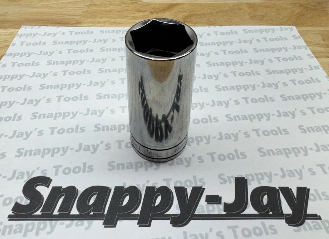 Snap-on Tools USA NEW 1/2″ Drive 1-3/16″ SAE Deep 6 Point Chrome Socket TS381