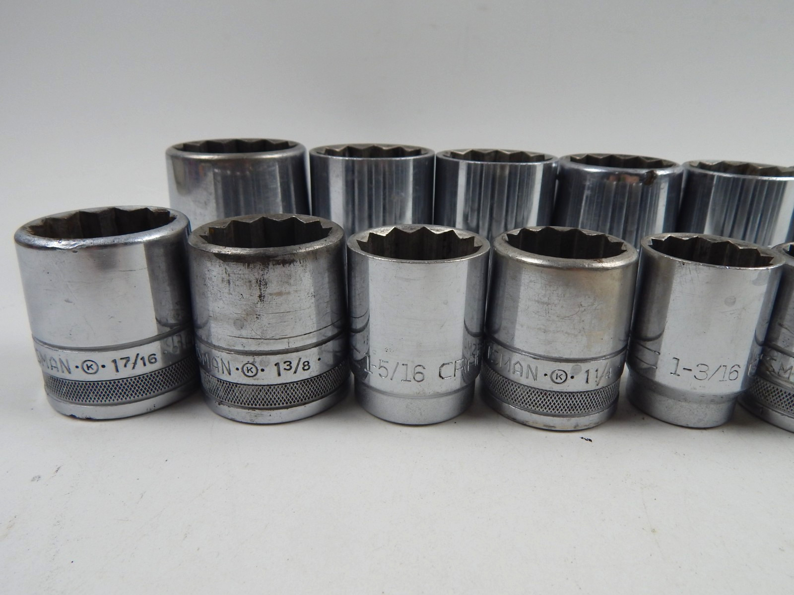 Vtg Craftsman Circle K & -V- Series 3/4″ Drive 20pc Socket Set Ratchet Extension