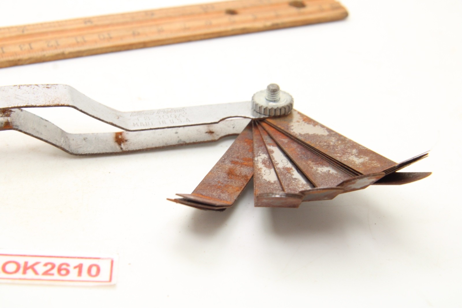 Blue Point FB-300A Bent Blade Feeler Gauge 25 Blades USA