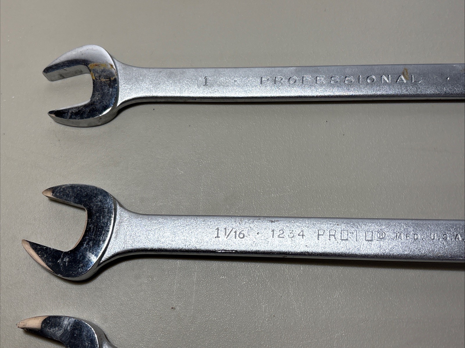 Proto Professional Combination Wrench Set USA 1″ 1232, 1 1/16″ 1234, 1 1/8″ 1236