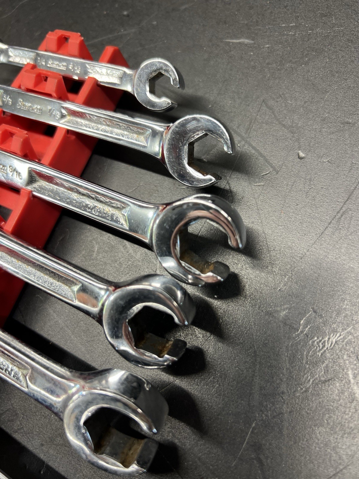 SNAP-ON 8 STD & METRIC DOUBLE END FLARE NUT WRENCH SET RXM SERIES