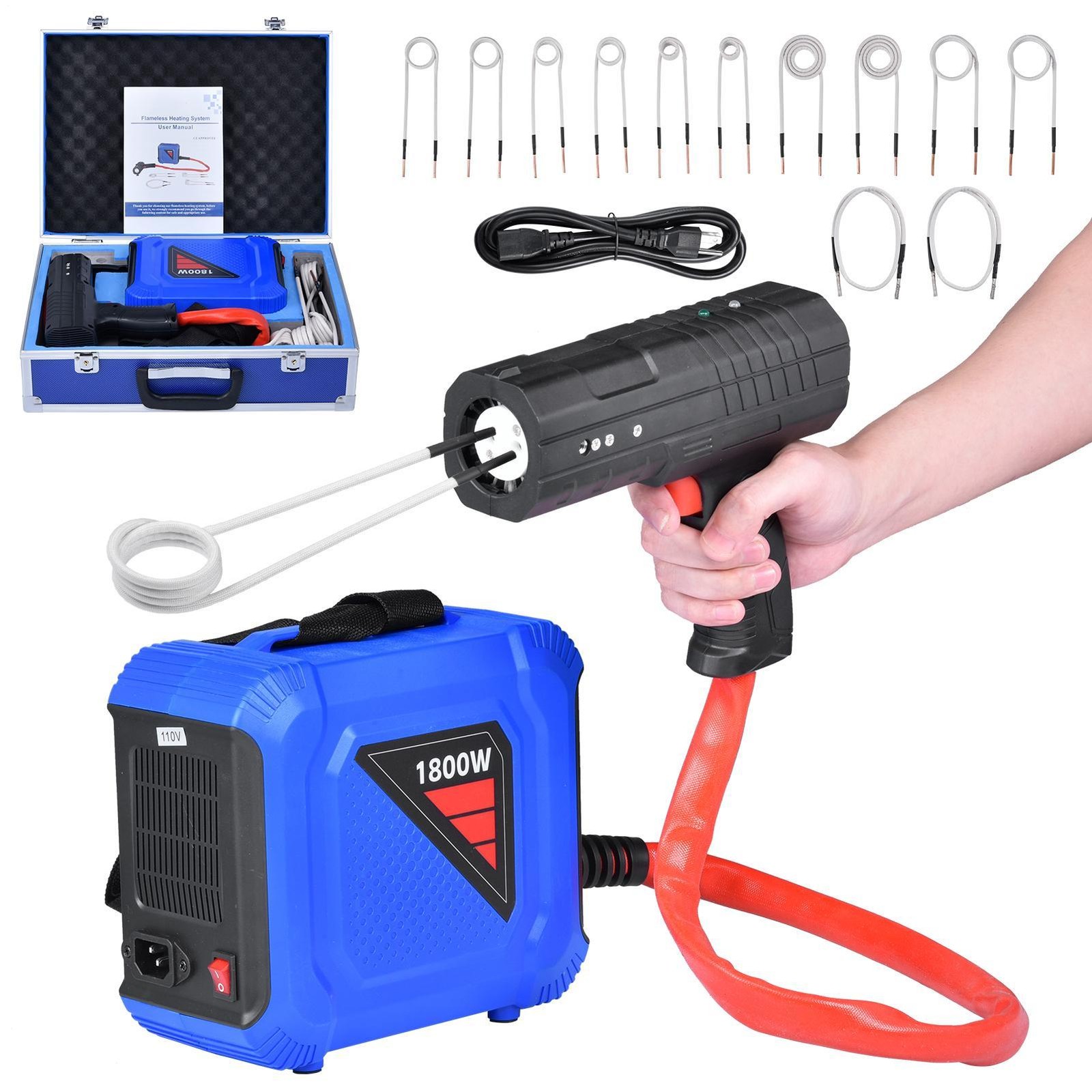 Induction Heater Bolt Removal Magnetic Kit Rusty Screw Removing 1800W 110V