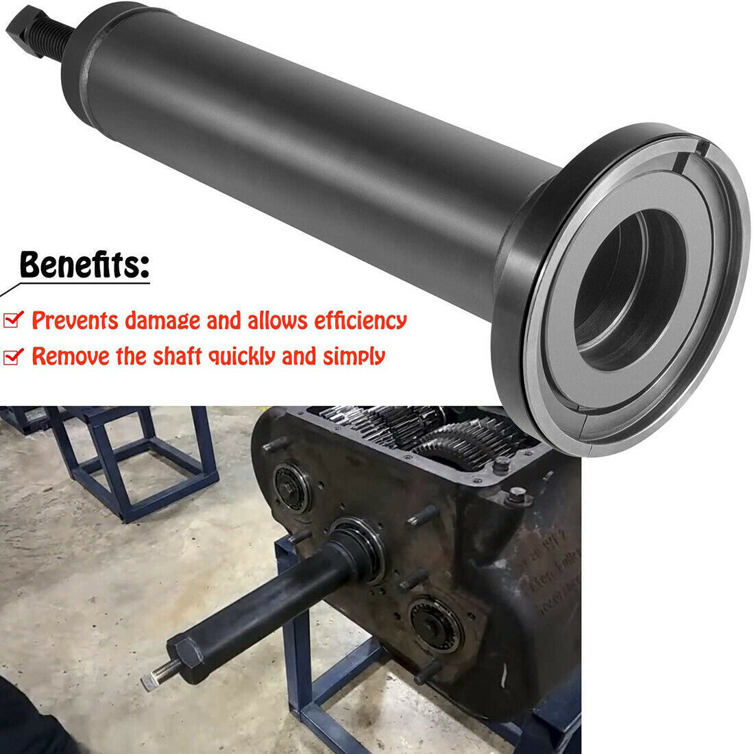 4308011 For 1 3/4″ & 2″ Shafts for Eaton Fuller Input Shaft Bearing Puller Tool