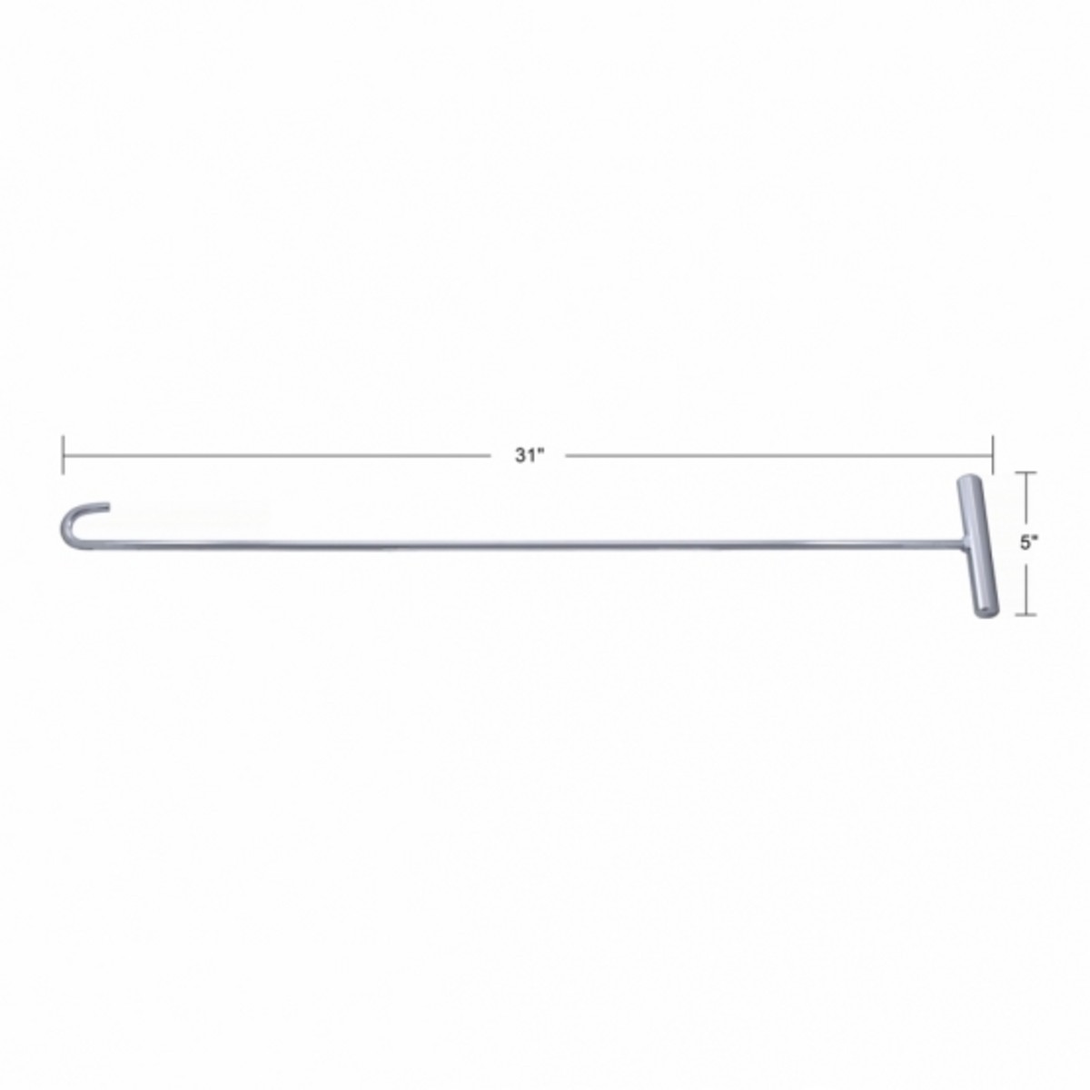 United Pacific 90010 Chrome 31″ Long Fifth Wheel Pin Puller, J-Hook